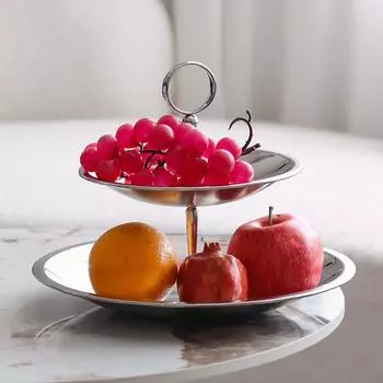 Современная конфетница, фруктовница, украшения, гостиная, многослойная легкая роскошная модель тарелки для десерта, закусок и послеобеденного чая, украшения для комнаты