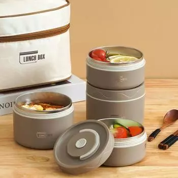 Современная коробка Bento с уплотнительным кольцом из силиконовой резины, антикоррозийный контейнер для школьных детей, обед E коричневый