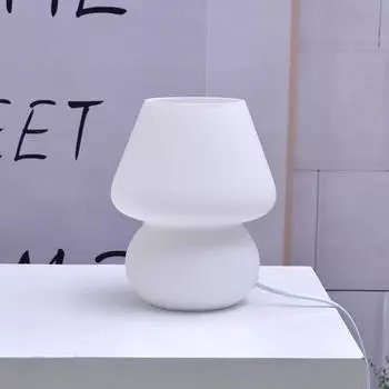 Современная стеклянная настольная лампа с зарядкой через USB для домашнего офиса Striped Yellow