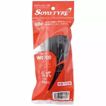Спортивная велосипедная камера SOYO TYRE Presta Style 60 мм 23060 WO700X18~25C чёрный