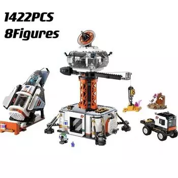Space Base and Rocket Launchpad Building Blocks Space Toy for Boys Kids Birthday Christmas Gifts