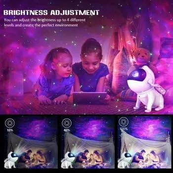 Space Dog Galaxy Projector Night Light Nebula Lamp LED Light Bedroom Starry Night Decoration Bluetooth APP Control Kids Gift USB Plug