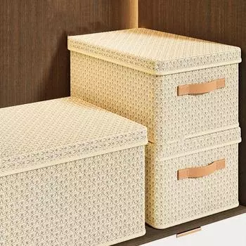 Space Saving Wardrobe Storage Bins Washable Toy Storage Box Sundries Storage Container Dormitory M
