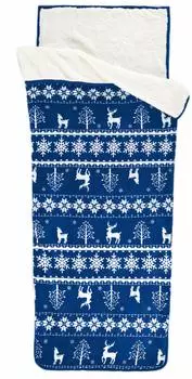 Спальный мешок Ideal Service Warm Blanket с местом для хранения вещей 210 x 78 x 2 см 20265 Сумка, темно-синий, Сумка тёмно-синий
