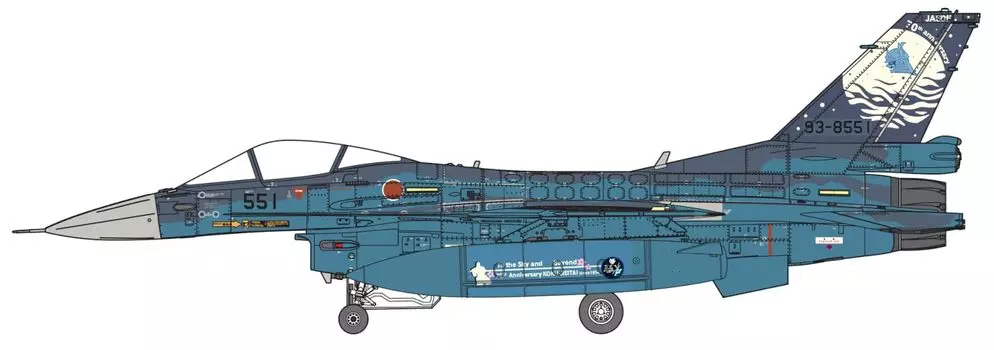 Специальная маркировка самолетов Fine Mold Aircraft, серия, истребитель ВВС 3-й эскадрильи, 70-я годовщина ВВС, памятная покраска, пластиковая машина