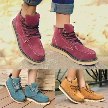 Специальная мужская обувь Короткие ботинки Ботинки для походов Кожаные ботинки Martin Водонепроницаемые ботинки в стиле ретро Локомотивные ботинки Повседневные ковбойские сапоги 39 темно-зеленого