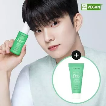 Специальный набор Dewytree AC Control Deep Green Calming Essence (40мл+Сливки 20мл)