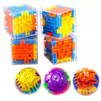 Speed Cube Rolling Ball Game Cubos Лабиринт Игрушки для детей Обучающий 3D Лабиринт Волшебный куб Прозрачная шестисторонняя головоломка