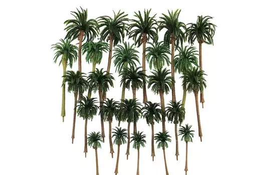 speed mao Railway Model Diorama Trees Palm Trees 5 Types 25 Pieces Set