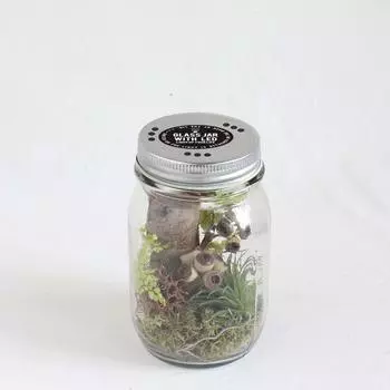 SPICE OF LIFE LED стеклянная банка с композицией Jungle S размер xx искусственный зеленый сушеный цветок консервированный HAT2016S 7.5 13.5 7.5 см чистый