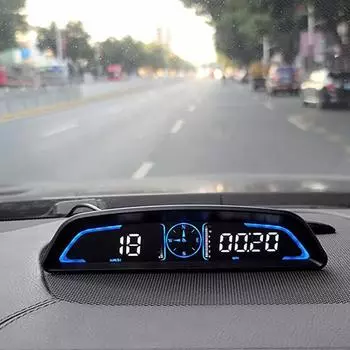 Спидометр HUD 5 В с питанием от USB, регулируемая яркость, хорошая производительность, GPS BDS, цифровой датчик HUD с высокой четкостью для автомобиля чёрный
