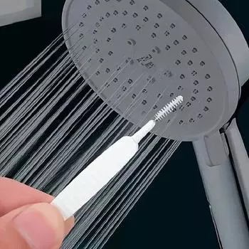 Spin Scrubber Anti Clogging Shower Head Cleaning Brush Phone Hole Bathroom Nozzle For Kitchen Toilet Hole Gap Spout Washing 10pcs Gap Brush 10Pcs/Set