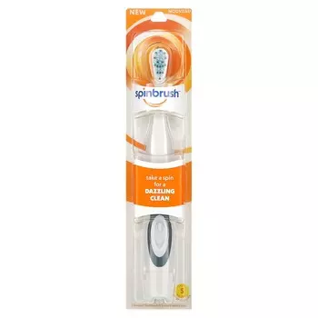 Spinbrush, Dazzling Clean, электрическая зубная щетка, мягкая, 1 зубная щетка