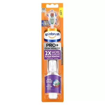 Spinbrush, Pro + Gum Health, электрическая зубная щетка, мягкая, 1 зубная щетка