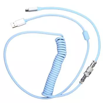 Спиральный USB-кабель типа C для механической клавиатуры с разъемом Metropolis Paracord с отсоединяемым рукавом