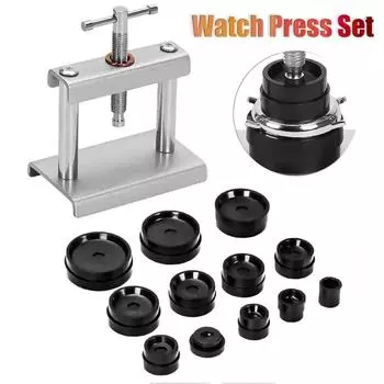 Spiral Watch Case Closing Tool Professional Repairing Tool Die Kit Watch Press Set Watch Maker 18pcs set