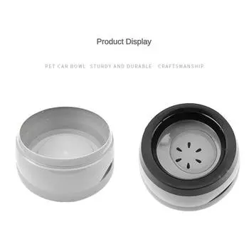 Splash Bowl Easy To Clean Travel Innovative Popular Splash Proof Must Have Road Trip-friendly Pet Bowls Feeding Supplies Feeder Gray 15.3x18.9x8cm