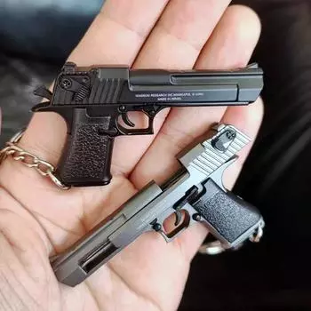 Сплав 1:Брелок для ключей с пистолетом Desert Eagle в масштабе 4, мини-игрушечный пистолет, модель оружия, металлический брелок для взрослых детей, рождественский подарок