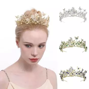 Сплав Весна Винтаж Свадебная Корона Антикварные Гальванизированные Аксессуары Для Волос Ручной Работы Корона Венок Головной Убор красный