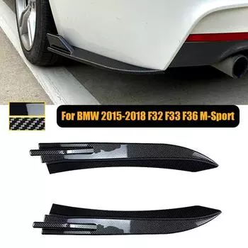 Сплиттер заднего бампера, боковой спойлер Canards, крышка обвеса, накладка для BMW 2015-2018 F32 F33 F36 M-Sport M Tech Car чёрный