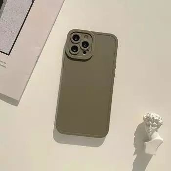 Сплошной цветной матовый чехол в стиле ретро для iPhone 15 14 13 12 11 Pro Max 7 8 Plus XS X XR SE2022 Mini, мягкий силиконовый противоударный чехол For 8 Plus 7 Plus