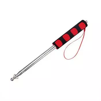 Sponge Handle 2M Handle Flagpole Tour Guide Flagstaff Telescopic Flagpole Teachers Pointer Stick Red-1.2M
