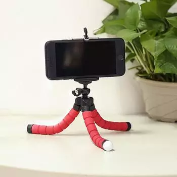 Sponge Octopus Tripod Stand for Live Streaming Lazy Deformation Mobile Phone Holder Portable Camera Tripod чёрный