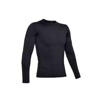 Спортивная футболка с длинным рукавом Under Armour, мужские топы, черная 1351817-001 M