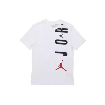 Спортивная футболка с короткими рукавами и логотипом Jordan Alphabet, мужские топы белого цвета CZ8403-100 XL