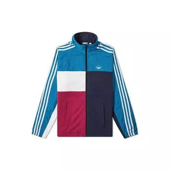 Спортивная куртка Adidas Originals Trefoil Asymm с полной молнией, международные мужские куртки синие ED5522 S