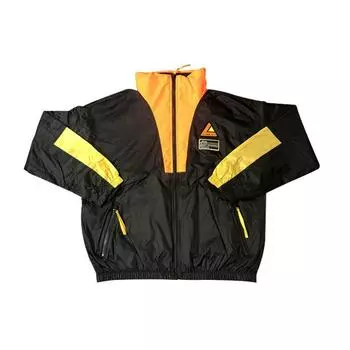 Спортивная куртка Li Ning на молнии, цветной блок, два в одном, мужская куртка, черная, желтая AWBP017-1 M