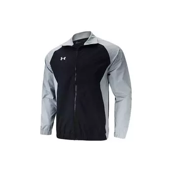 Спортивная куртка с контрастной панелью и логотипом Under Armour, мужские куртки черные 22500402-001 M