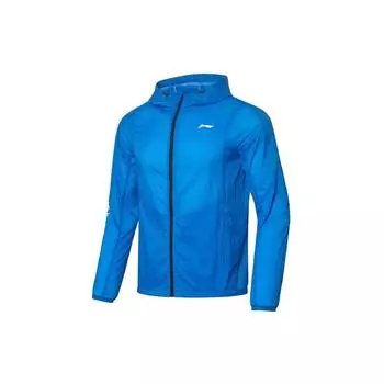 Спортивная куртка с принтом букв Li Ning, мужская куртка синего цвета AFDQ205-2 S