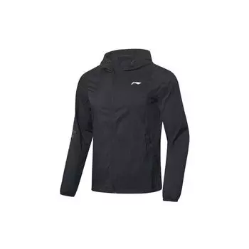 Спортивная куртка с принтом букв Li Ning, мужская куртка, черная AFDQ205-4 M