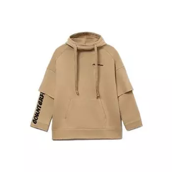 Спортивная мода Li Ning CF Wu Xing Series с принтом букв, свитер, толстовка унисекс, ароматный абрикосовый AWDRD78-1 L