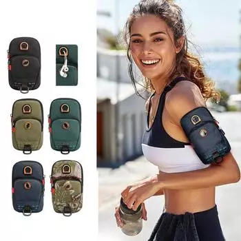 Спортивная повязка на руку с дышащей застежкой и лентой для хранения вещей