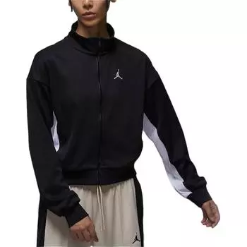Спортивная повседневная куртка Jordan Color Block Design Stand Collar, женские куртки, черный цвет FV7105010 S