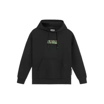 Спортивная толстовка Li-Ning Bad Five Tiger Mountain с принтом, мужская толстовка с капюшоном, черная, AWDS117-2 M