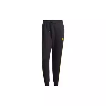 Спортивные брюки Adidas Neo X Smiley Collab с манжетами и контрастными 3 полосками, черные мужские брюки HB7411 L