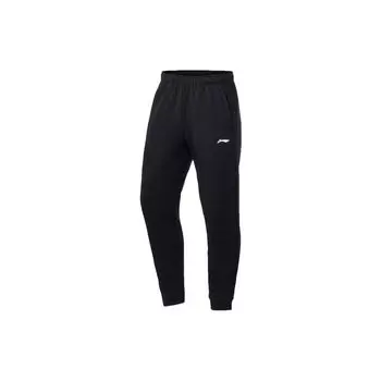 Спортивные брюки Li Ning Training Series с логотипом, флисовые, мужские, черные AKLSG49-1 L