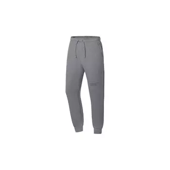 Спортивные брюки Li Ning Training Series с однотонным принтом и манжетами на завязках, мужские брюки светло-серого цвета, средне-серого цвета AKLSE87-2 XL