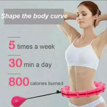 Спортивные обручи для похудения и фитнеса, умный обруч Hula Hoop, высокое качество, 24 узла, съемный, ручная работа розовый