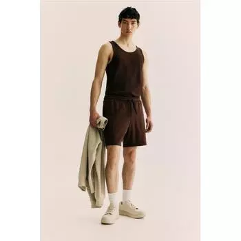 Спортивные шорты HM Regular Fit коричневые XL