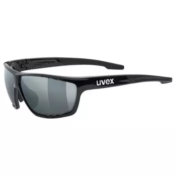 Спортивные солнцезащитные очки UV400 зеркальные линзы для спортстайл 706 [UVEX] бег/велоспорт/активный отдых чёрный