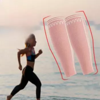 Спортивные женские щитки для голени, защита для ног для бега, компрессионная защита для ног для бадминтонного марафона, носки с подогревом, защита лодыжки S