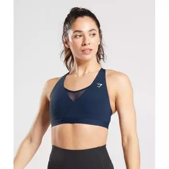 Спортивный бюстгальтер GYMSHARK Crossover Темно-синий B4A9K UBCY XS
