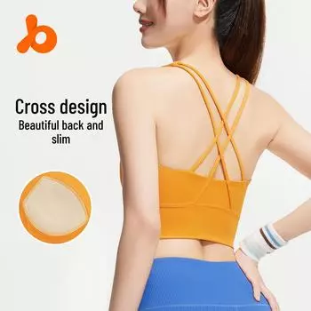 Спортивный бюстгальтер Juyitang Shockproof Striped Cross-Back с накладкой на грудь S