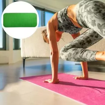 Спортивный коврик для йоги Профессиональный пилатес Вспомогательная накладка Защита суставов Мягкая пена NBR Подушка для поддержки колен и локтей Нескользящий напольный коврик для упражнений в тренажерном зале чёрный