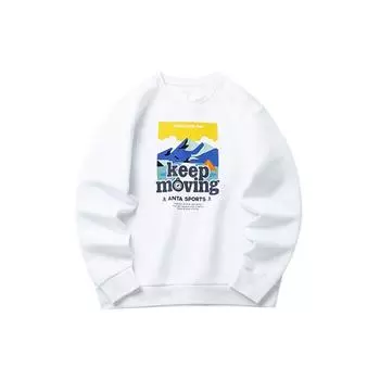 Спортивный пуловер с принтом Anta, мужские топы, белый 152218701-1 XXL