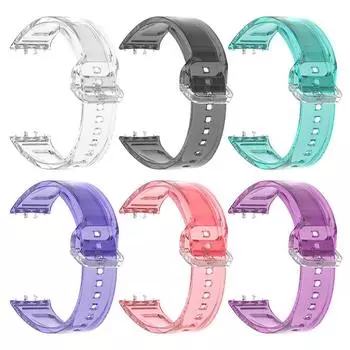 Спортивный ремешок для Samsung Galaxy Fit 3 SM-R390, сменный ремешок для часов, браслет, аксессуары, защитный чехол для умных часов + 55/100 см Transparent